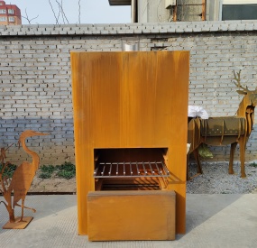 Corten Steel Fireplace